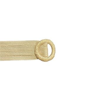 Vintage tan woven rattan belt: resort style belt
